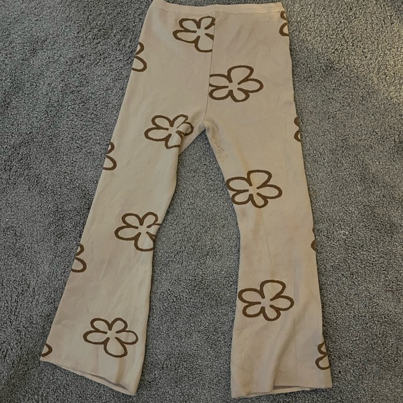 PACSUN La hearts flower printed sweater flare pants - Picture 2 of 2